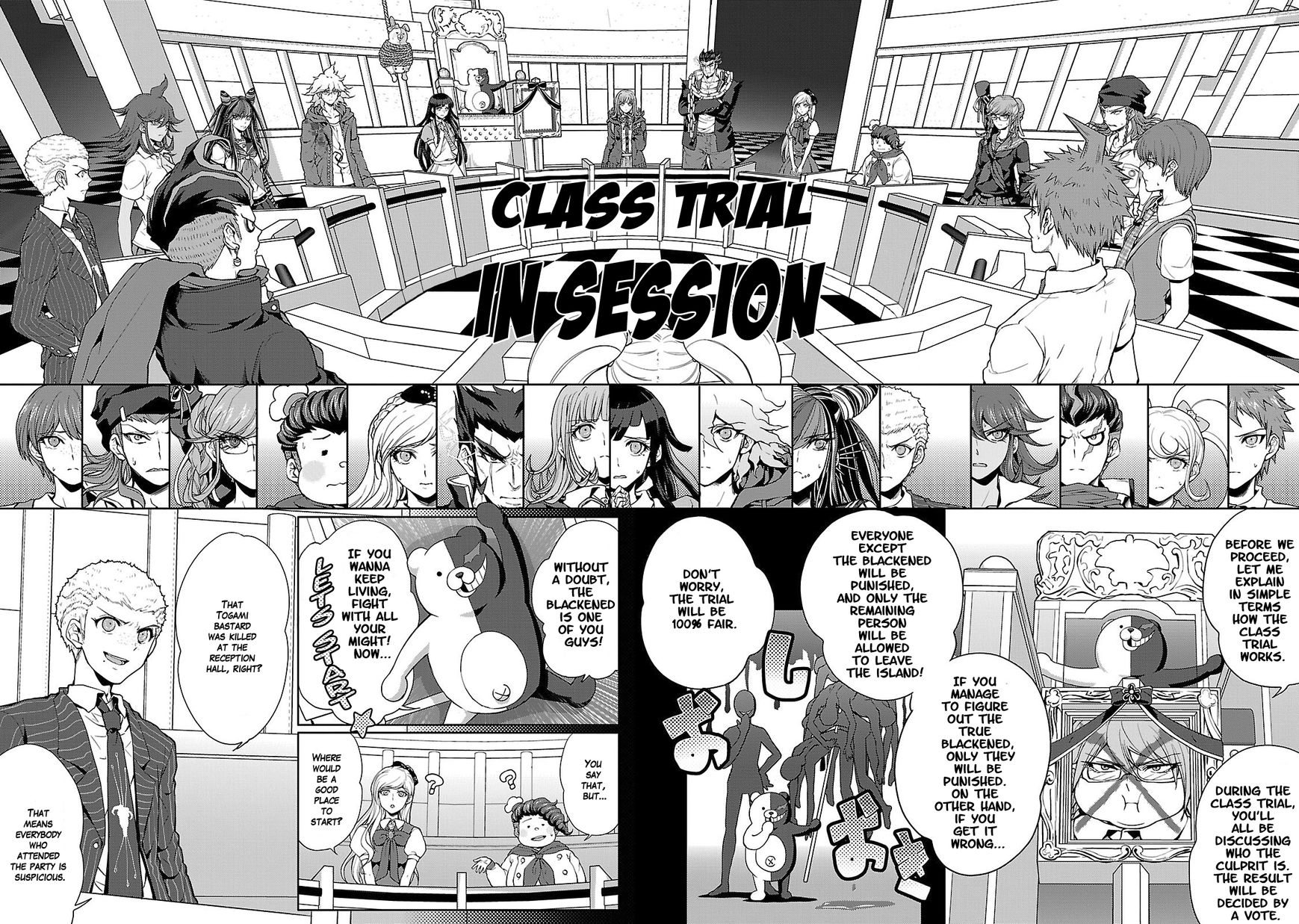 Super Danganronpa 2 - Sayonara Zetsubou Gakuen Chapter 2 page 20 - Chapter 2 : Part 1: The First Murder & Part 2: Class Trial in Session!