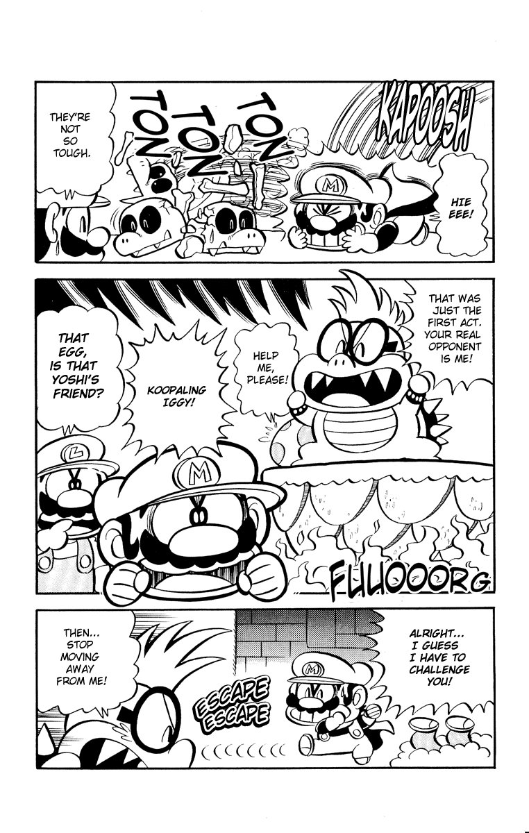 Super Mario-kun Chapter 1.3 page 4 - Vol.1 Chapter 3: Koopaling Iggy!! The Magnificent Mental Fight!?