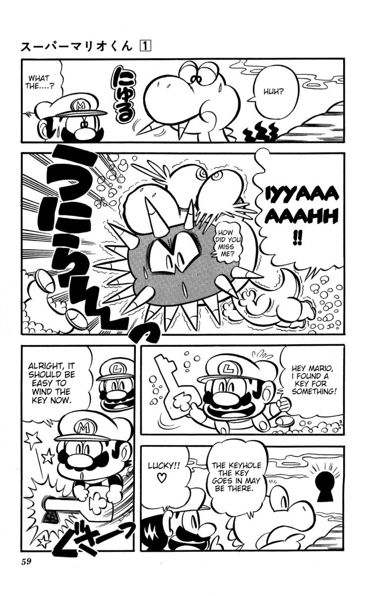 Super Mario-kun Chapter 1.5 page 7 - Vol.1 Chapter 5: Cold Underwater Stage!! Does Mario Like Warmer Places!?