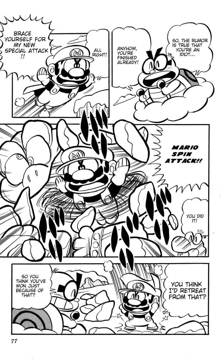 Super Mario-kun Chapter 1.6 page 12 - Vol.1 Chapter 6: Mario vs. Lakitu!! The Biggest Snowball Fight Ever!?
