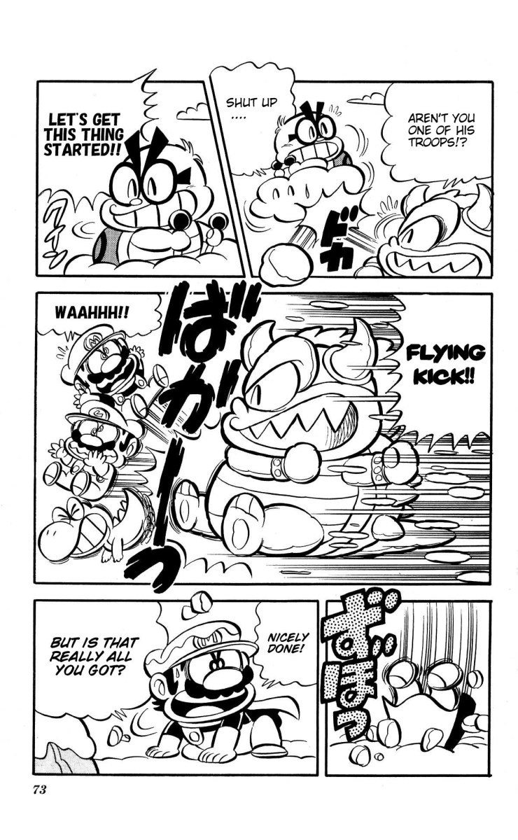 Super Mario-kun Chapter 1.6 page 8 - Vol.1 Chapter 6: Mario vs. Lakitu!! The Biggest Snowball Fight Ever!?