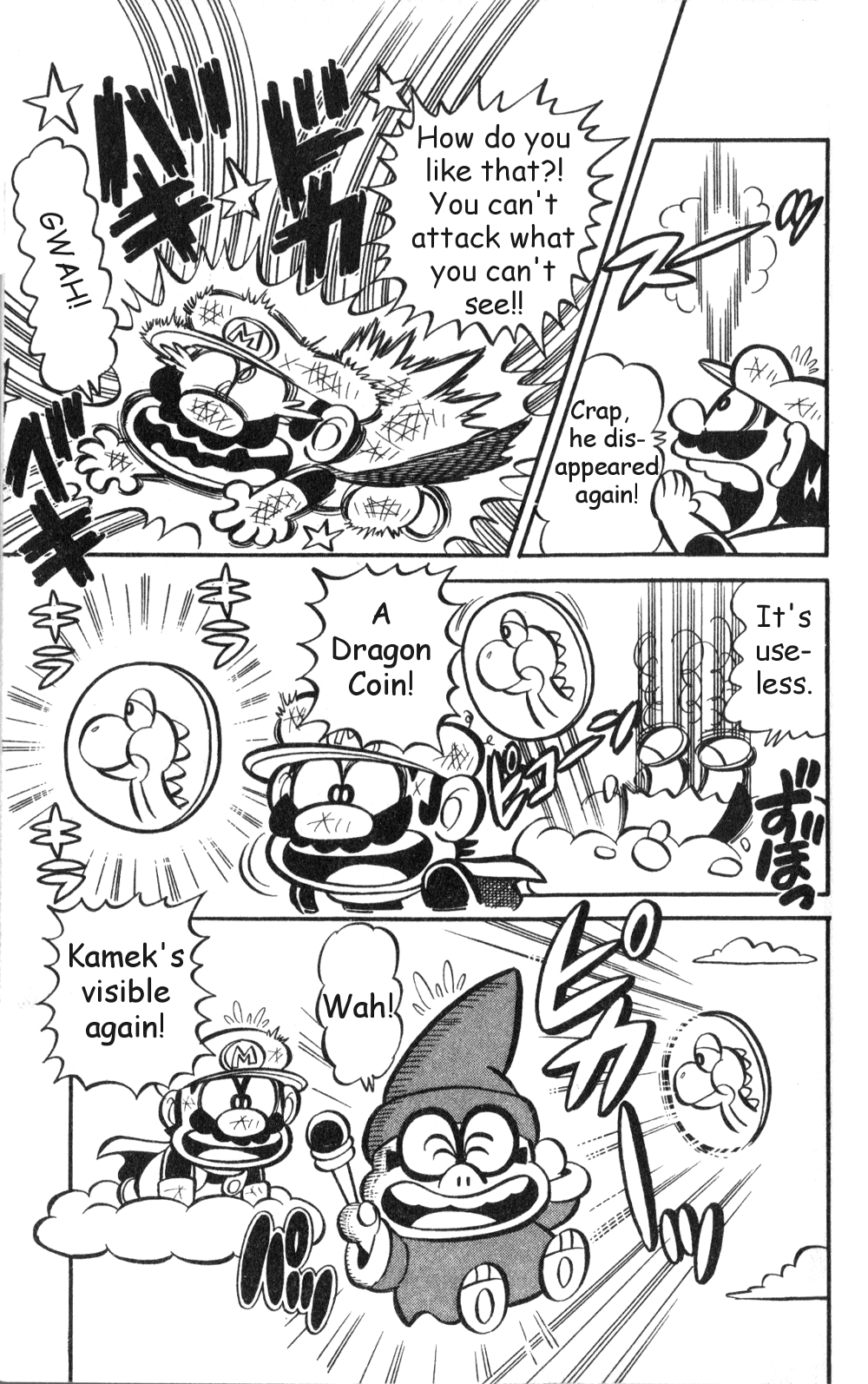 Super Mario-kun Chapter 1.8 page 9 - Vol.1 Chapter 8: Kamek Returns!! Ultimate Battle of Magic!?