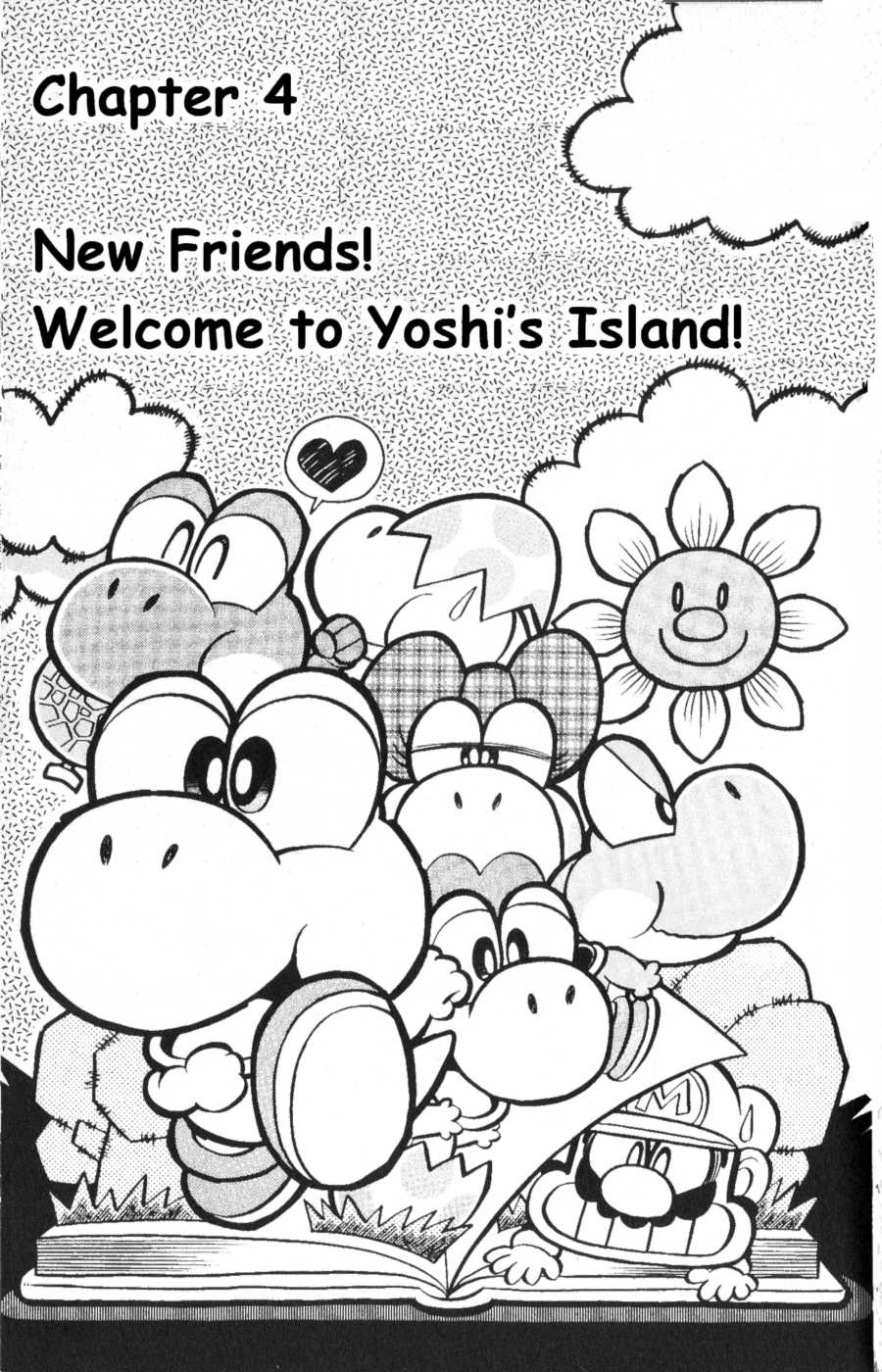 Super Mario-kun Chapter 19.4 page 1 - Vol.19 Chapter 4: New Friends! Welcome to Yoshi's Island!