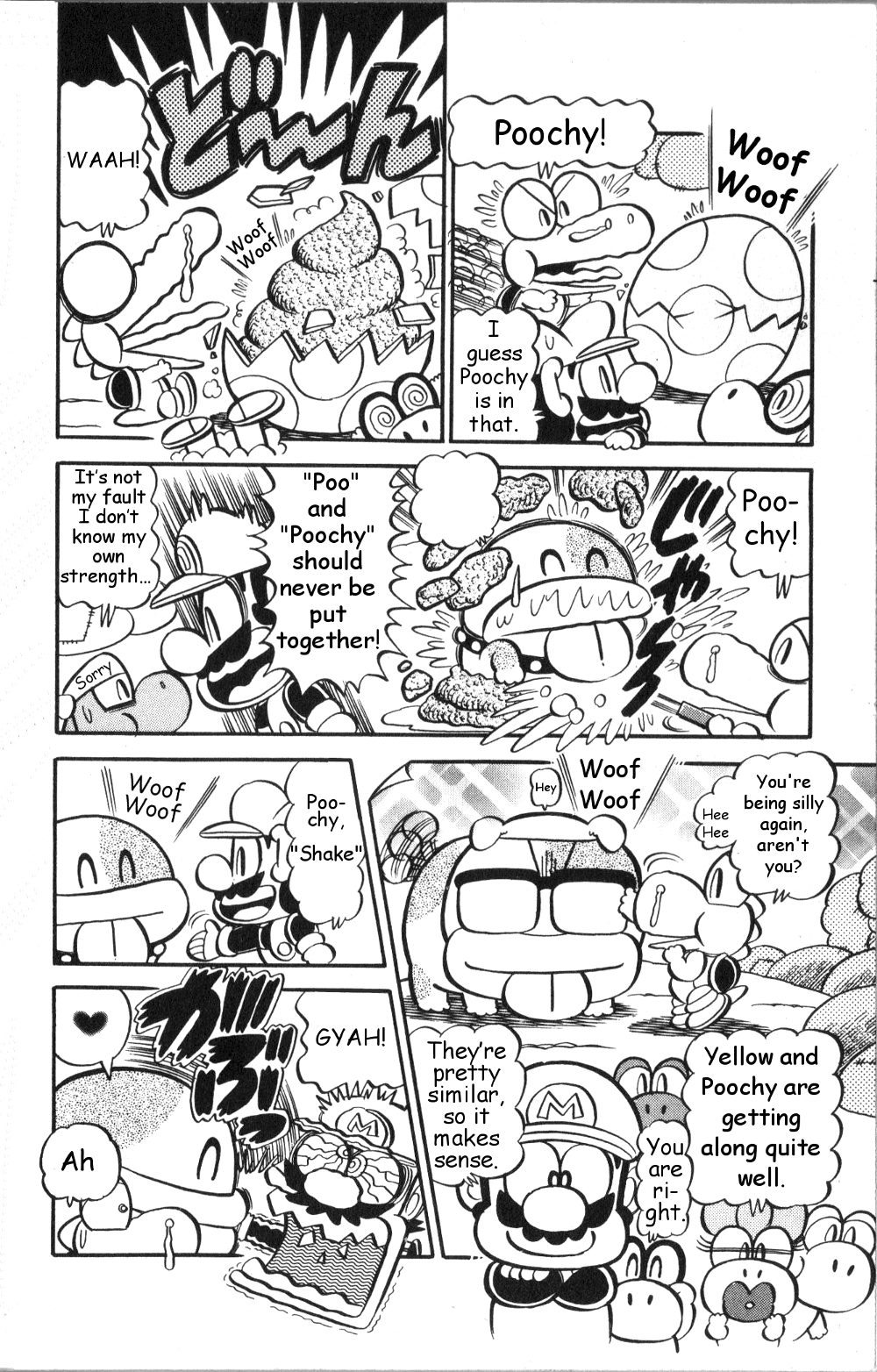 Super Mario-kun Chapter 19.5 page 6 - Vol.19 Chapter 5: Our favorite dog, Poochy! Everyone's best friend!