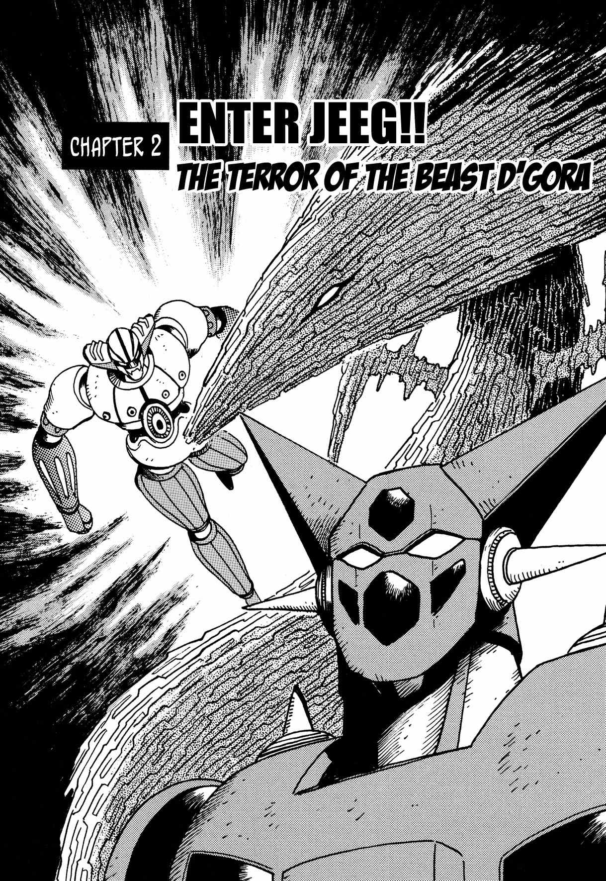 Super Robot Retsuden Chapter 2 page 1 - Chapter 2: Enter Jeeg!! The Terror of the Beast D'Gora