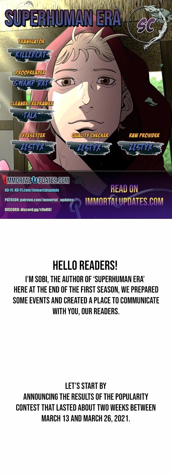Superhuman Era Chapter 90.5 page 1 - Chapter 90.5: Special Chapter