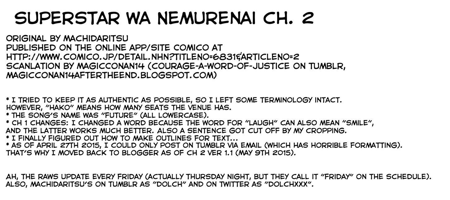 Superstar wa Nemurenai. Chapter 2 page 1 - Chapter 2