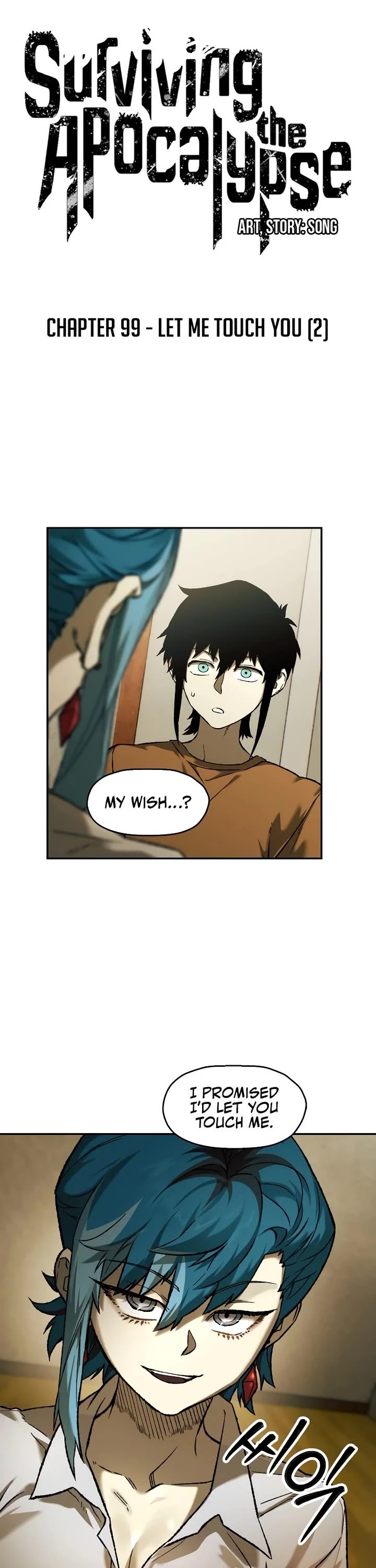 Surviving the Apocalypse Chapter 99 page 2 - Chapter 99: Let Me Touch You (2)