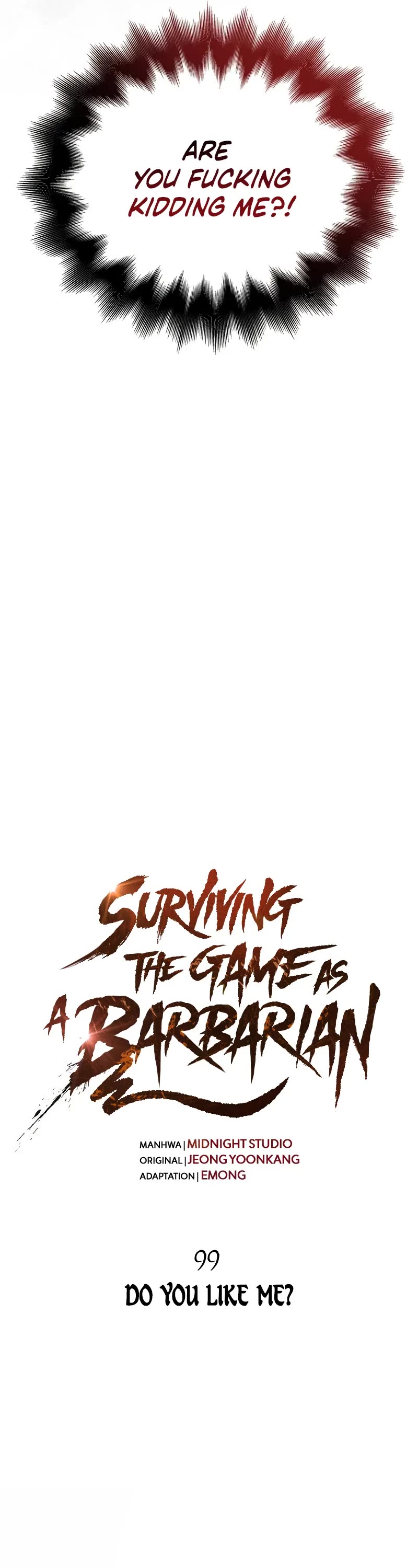Surviving the Game as a Barbarian Chapter 99 page 22 - Chapter 99: Do You Like Me?