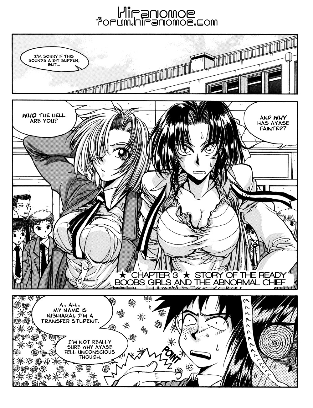 Susume!! Seigaku Dennou Kenkyuubu Chapter 3 page 1 - Chapter 3 : Story of the Ready Boobs Girls and the Abnormal Chief