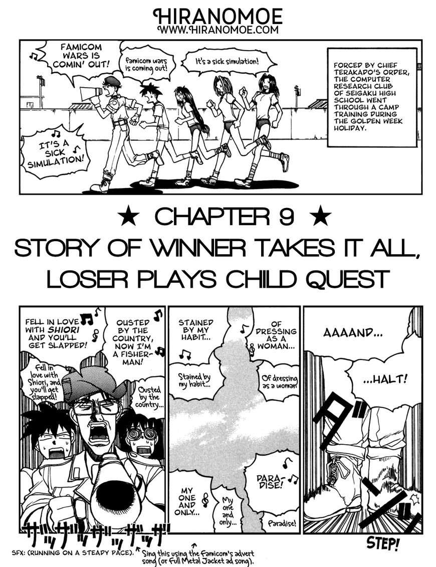 Susume!! Seigaku Dennou Kenkyuubu Chapter 9 page 1 - Chapter 9 : Story of Winner Takes It All, Loser Plays Child Quest