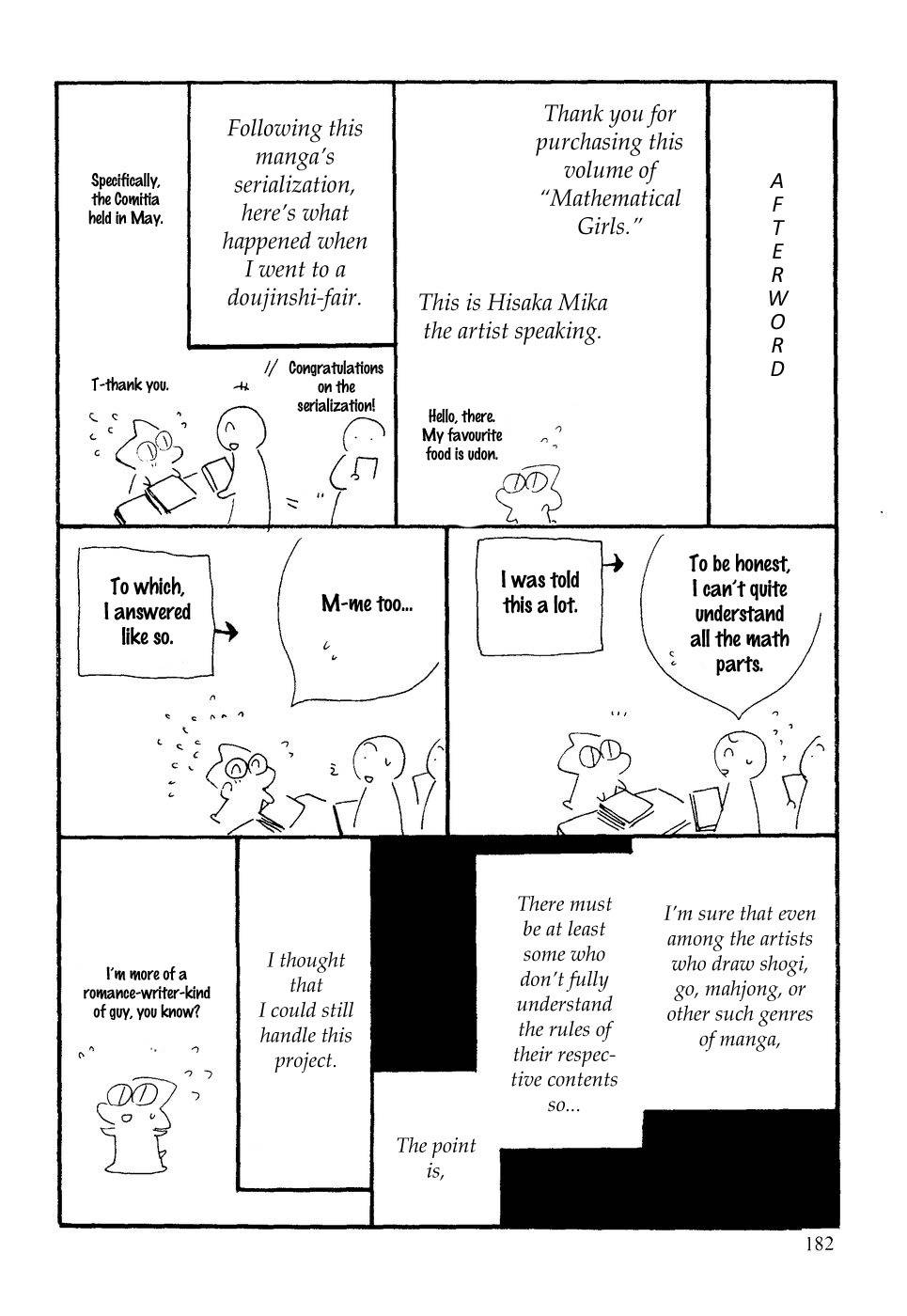 Suugaku Girl Chapter 7.5 page 1 - Chapter 7.5: Volume 1 Extras