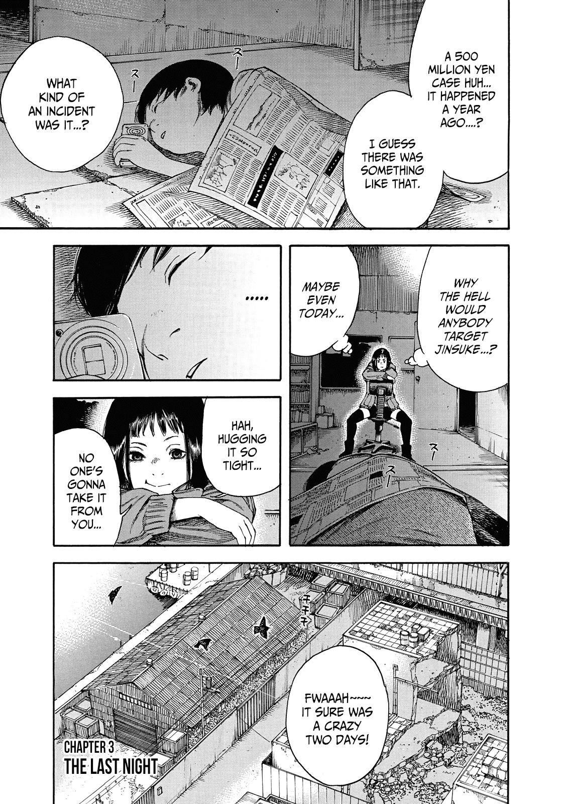 Suzuki-san wa Tada Shizuka ni Kurashitai Chapter 3 page 2 - Chapter 3: The Last Night