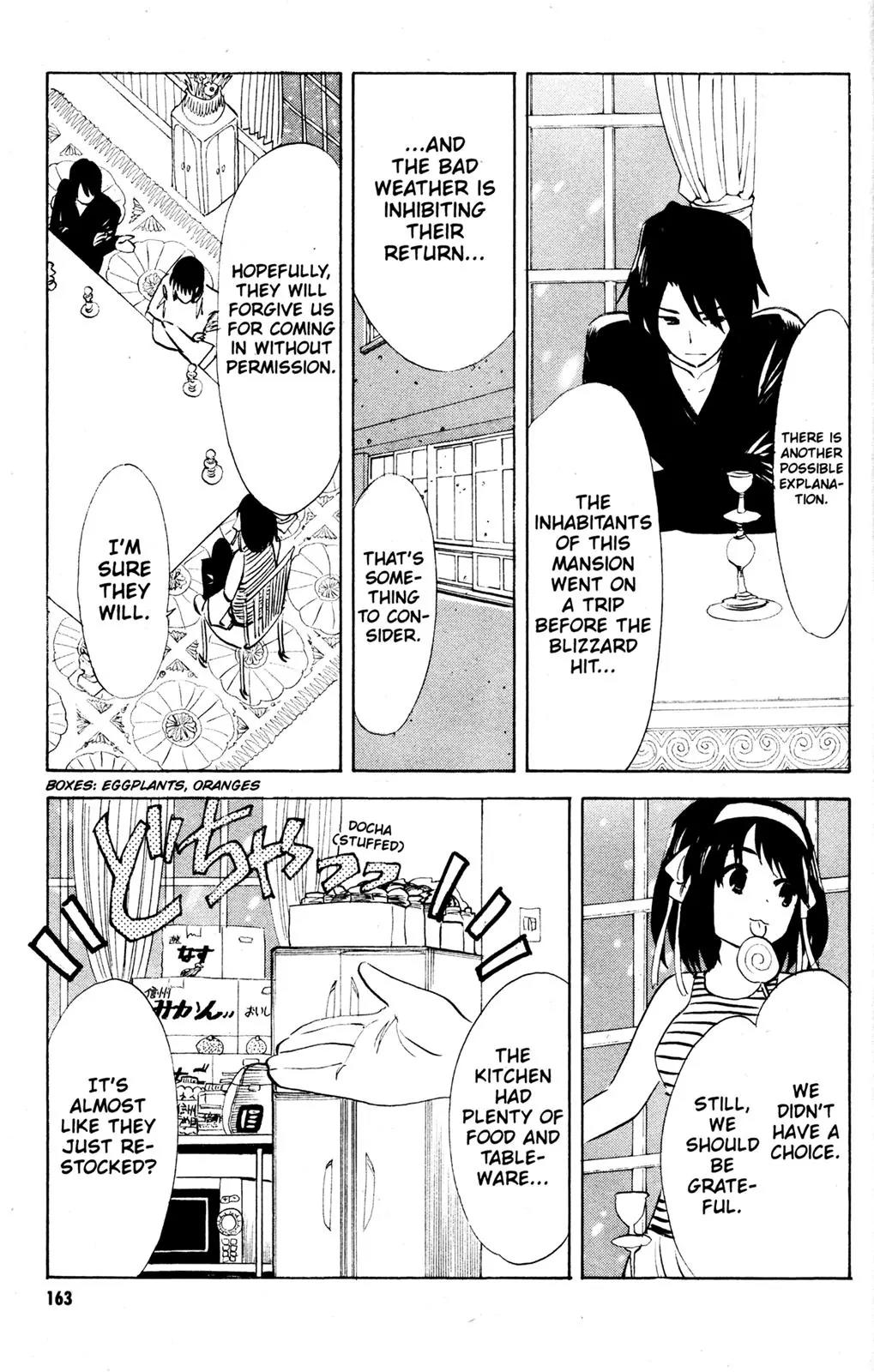 Suzumiya Haruhi no Yuuutsu Chapter 54 page 19 - Chapter 54: Snowy Mountain Syndrome II