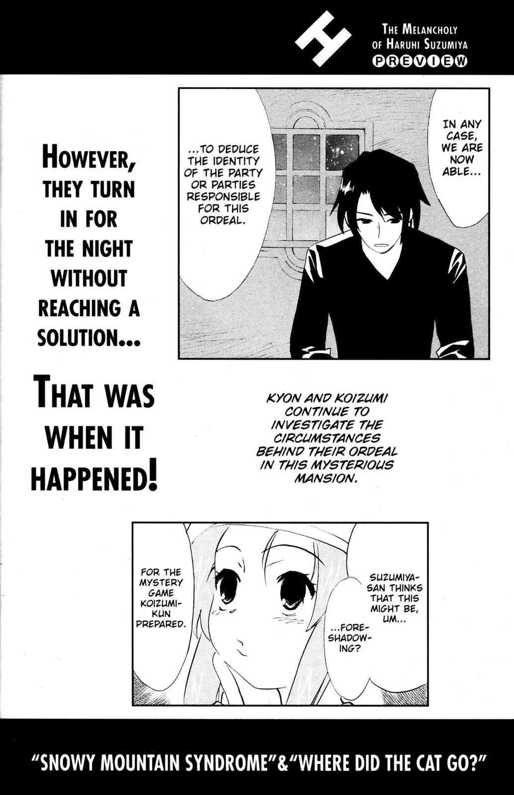 Suzumiya Haruhi no Yuuutsu Chapter 54 page 34 - Chapter 54: Snowy Mountain Syndrome II