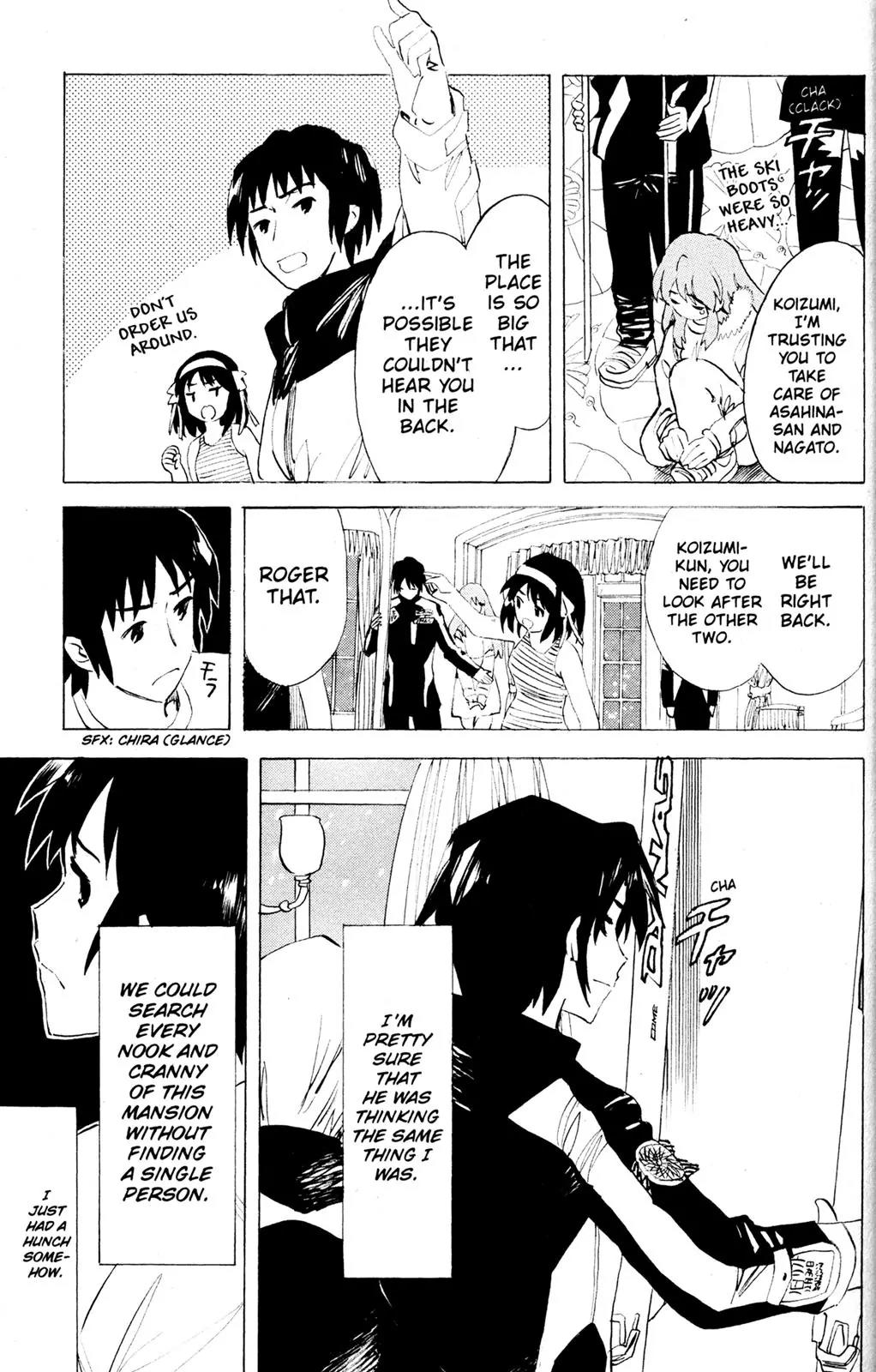 Suzumiya Haruhi no Yuuutsu Chapter 54 page 7 - Chapter 54: Snowy Mountain Syndrome II