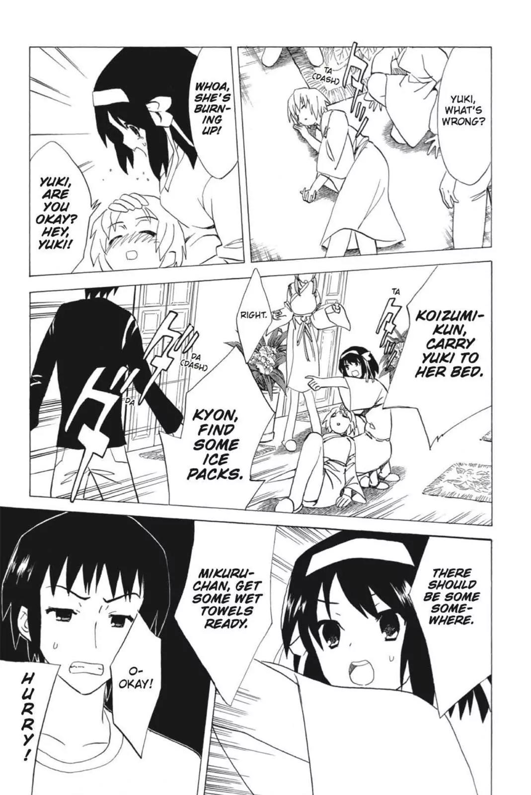 Suzumiya Haruhi no Yuuutsu Chapter 55 page 23 - Chapter 55: Snowy Mountain Syndrome III