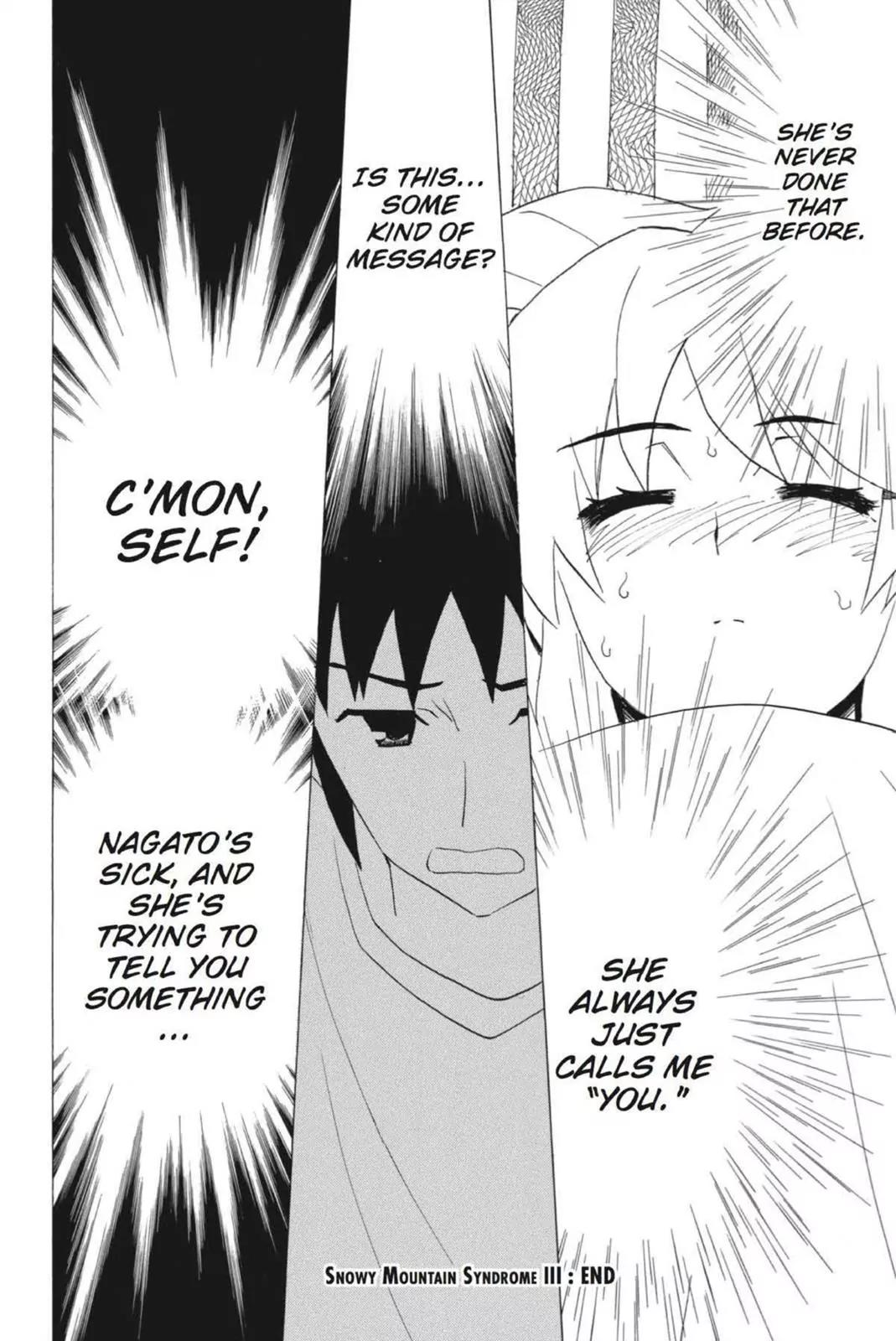 Suzumiya Haruhi no Yuuutsu Chapter 55 page 38 - Chapter 55: Snowy Mountain Syndrome III