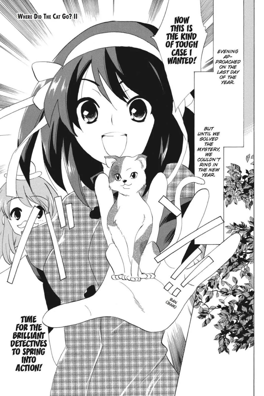 Suzumiya Haruhi no Yuuutsu Chapter 58 page 1 - Chapter 58: Where Do The Cat Go? II