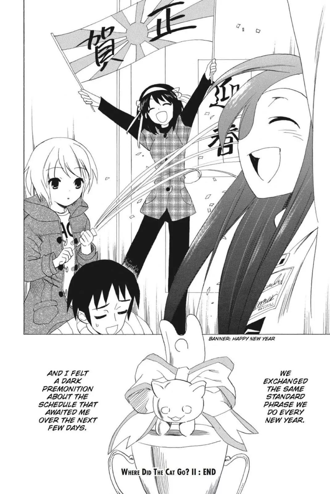 Suzumiya Haruhi no Yuuutsu Chapter 58 page 34 - Chapter 58: Where Do The Cat Go? II