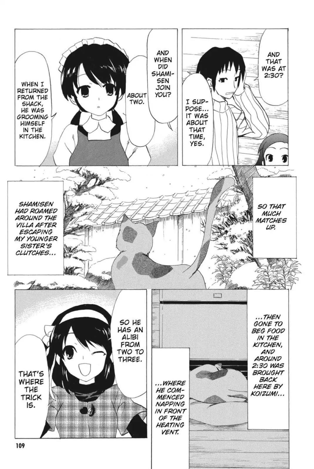 Suzumiya Haruhi no Yuuutsu Chapter 58 page 7 - Chapter 58: Where Do The Cat Go? II