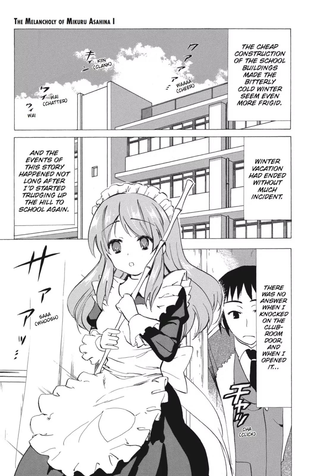 Suzumiya Haruhi no Yuuutsu Chapter 61 page 1 - Chapter 61: The Melancholy of Mikuru Asahina I