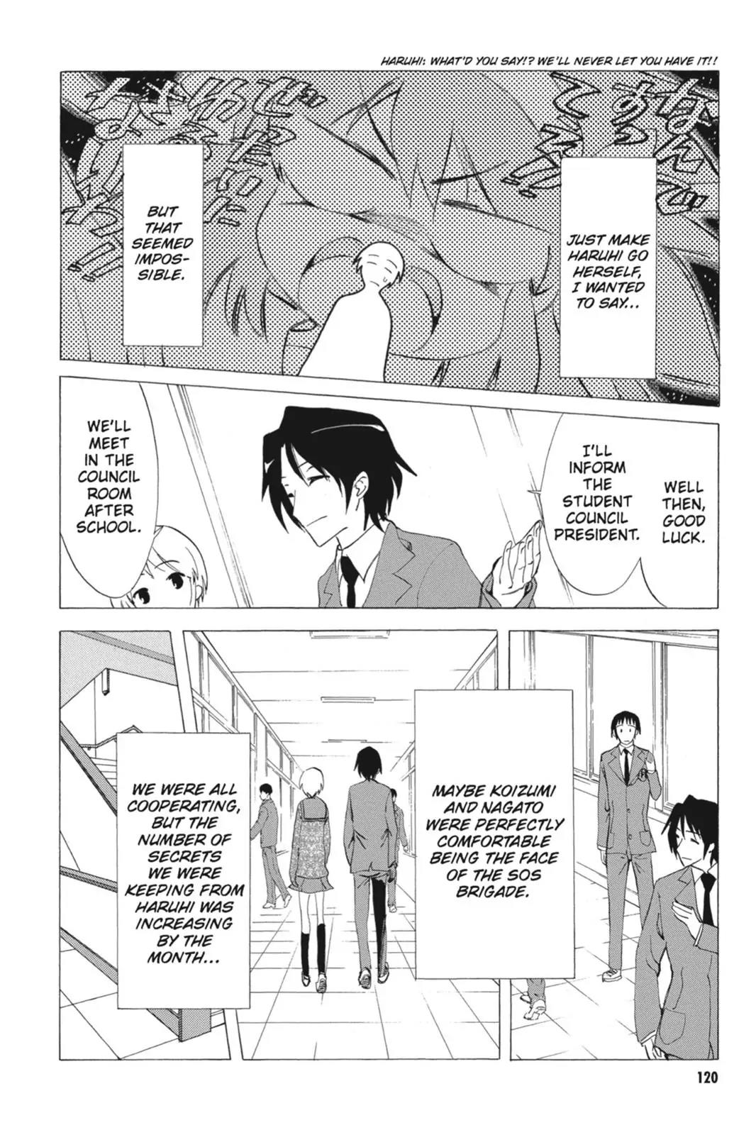 Suzumiya Haruhi no Yuuutsu Chapter 63 page 12 - Chapter 63: Editor in Chief★Full Speed Ahead! I