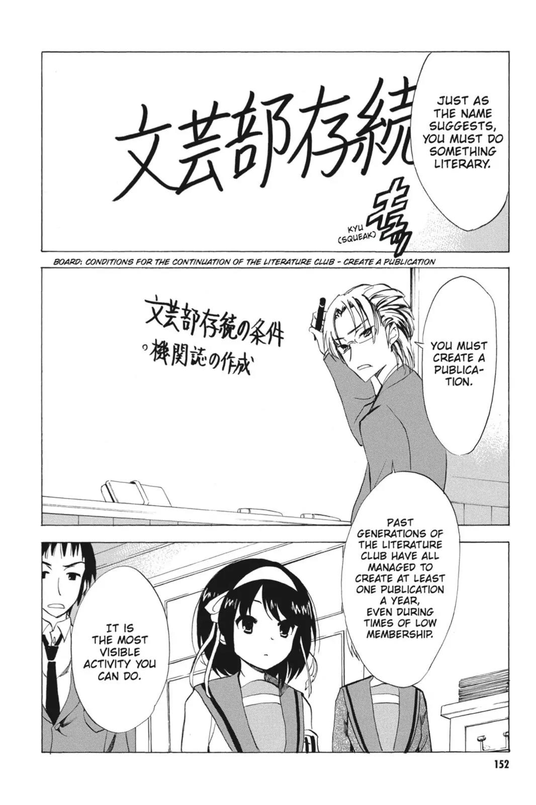 Suzumiya Haruhi no Yuuutsu Chapter 64 page 10 - Chapter 64: Editor in Chief★Full Speed Ahead! II