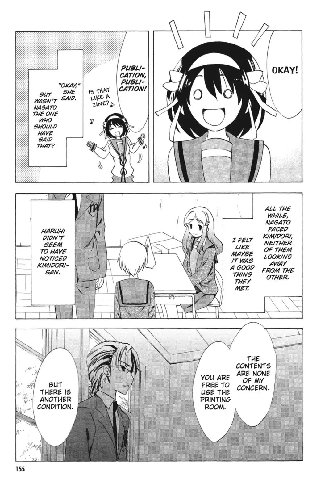 Suzumiya Haruhi no Yuuutsu Chapter 64 page 13 - Chapter 64: Editor in Chief★Full Speed Ahead! II