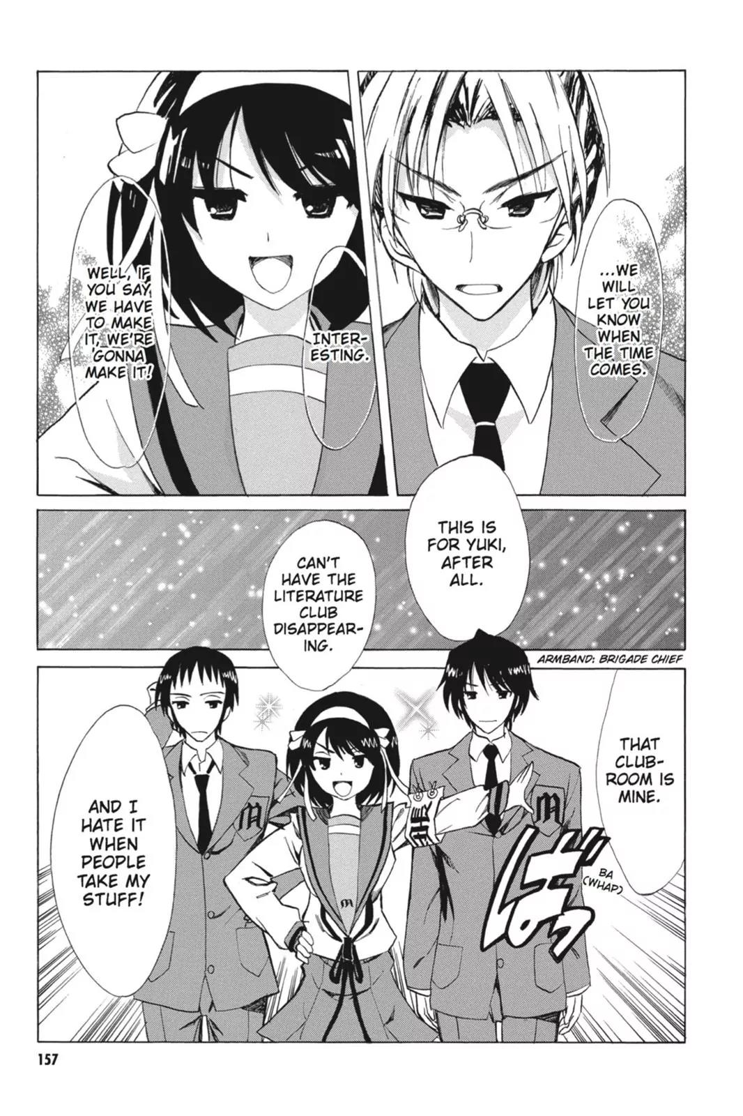 Suzumiya Haruhi no Yuuutsu Chapter 64 page 15 - Chapter 64: Editor in Chief★Full Speed Ahead! II