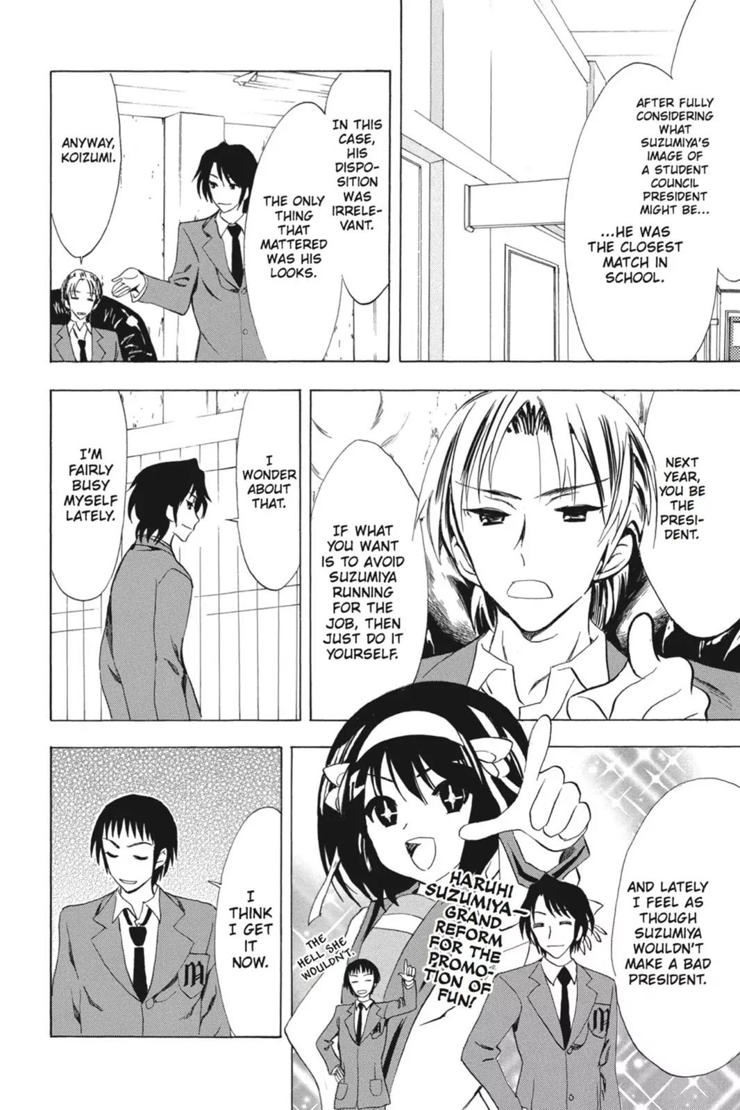 Suzumiya Haruhi no Yuuutsu Chapter 64 page 22 - Chapter 64: Editor in Chief★Full Speed Ahead! II
