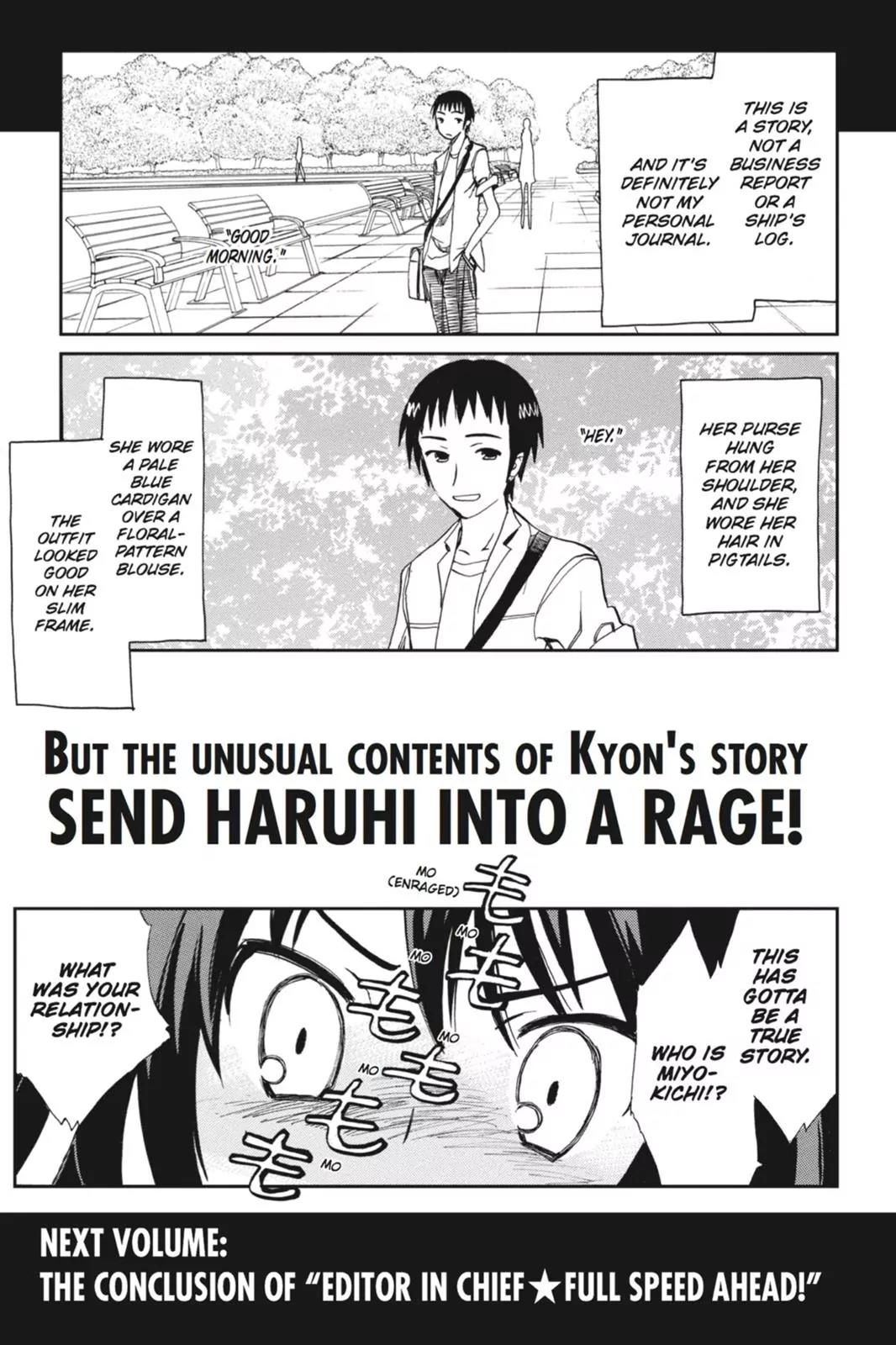 Suzumiya Haruhi no Yuuutsu Chapter 64 page 35 - Chapter 64: Editor in Chief★Full Speed Ahead! II