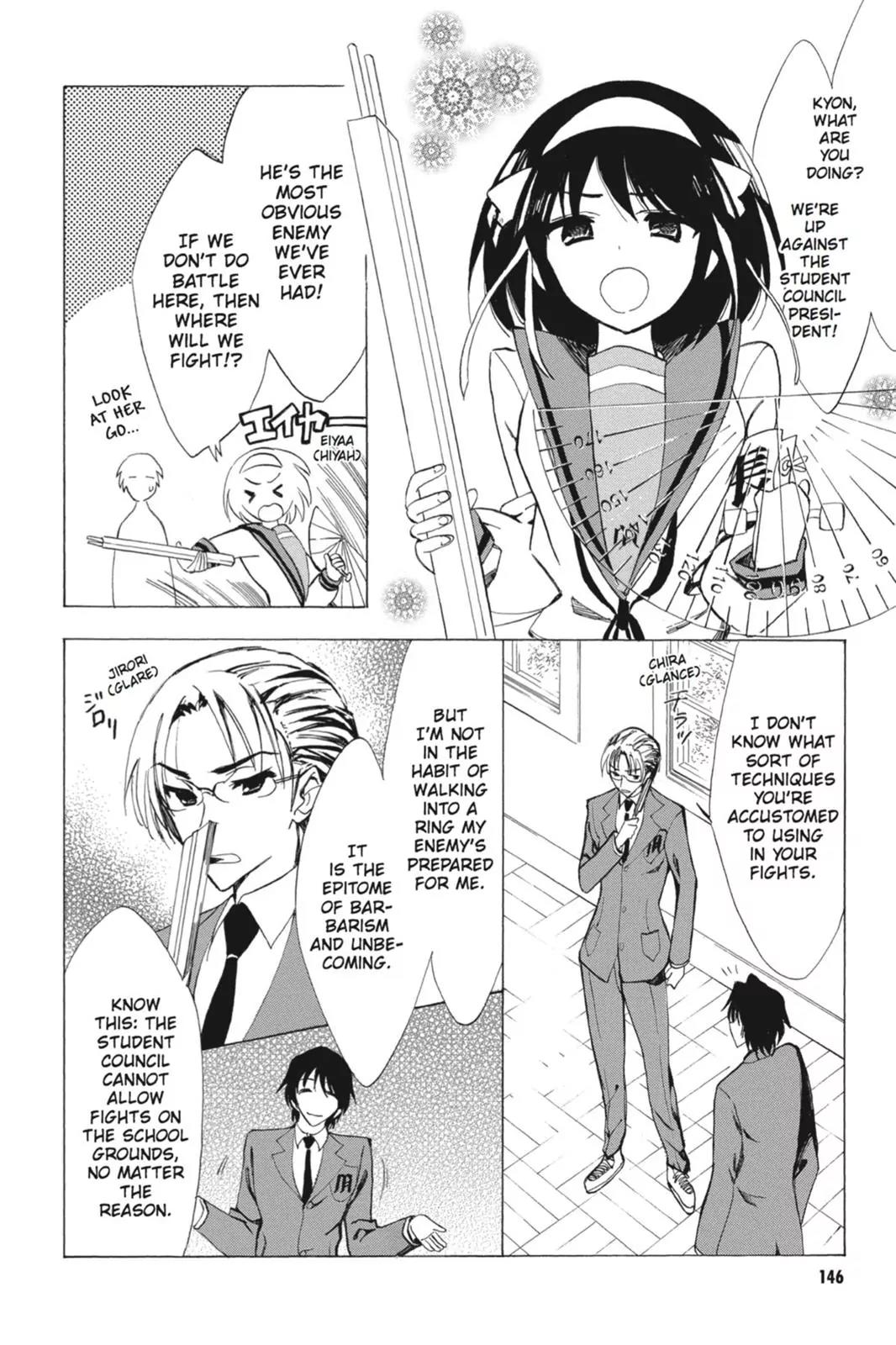Suzumiya Haruhi no Yuuutsu Chapter 64 page 4 - Chapter 64: Editor in Chief★Full Speed Ahead! II