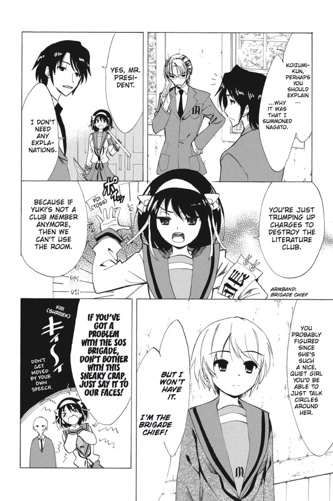 Suzumiya Haruhi no Yuuutsu Chapter 64 page 6 - Chapter 64: Editor in Chief★Full Speed Ahead! II