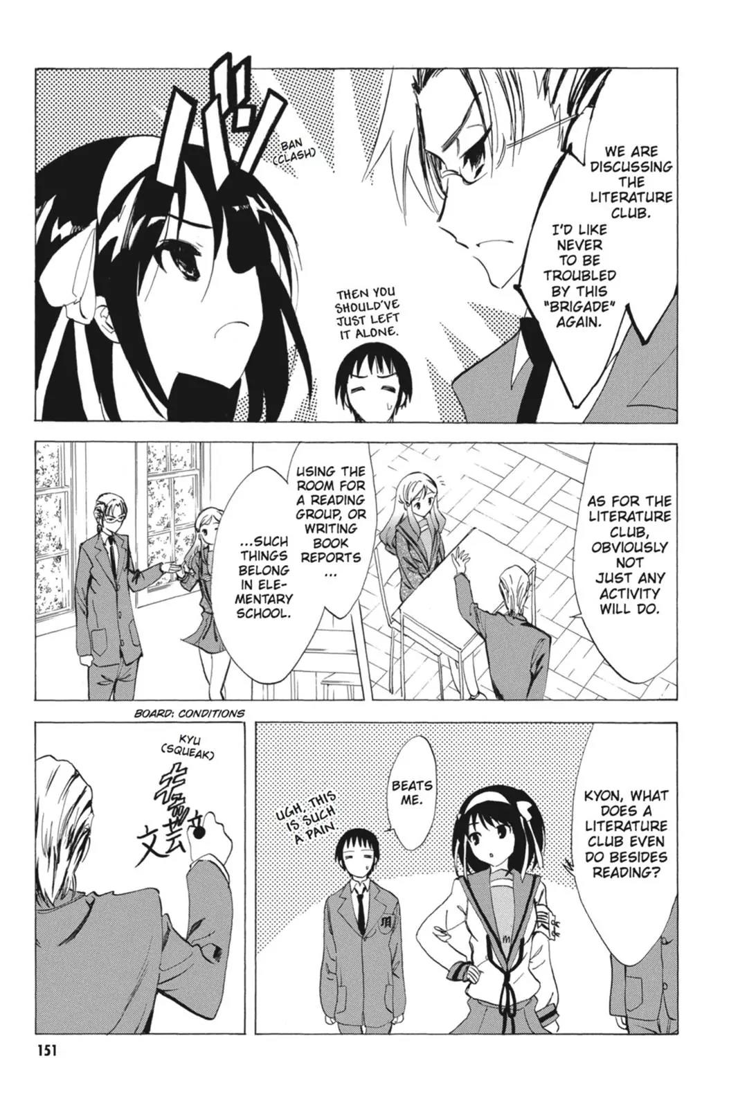 Suzumiya Haruhi no Yuuutsu Chapter 64 page 9 - Chapter 64: Editor in Chief★Full Speed Ahead! II