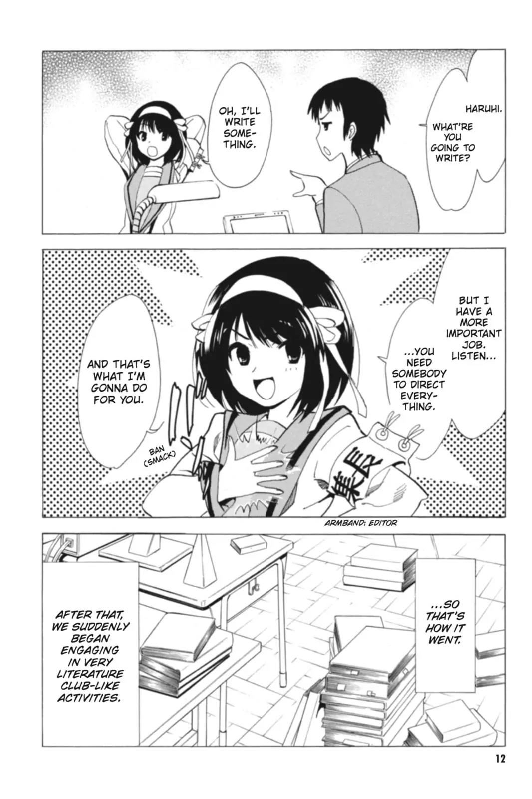 Suzumiya Haruhi no Yuuutsu Chapter 65 page 14 - Chapter 65: Editor in Chief★Full Speed Ahead! III