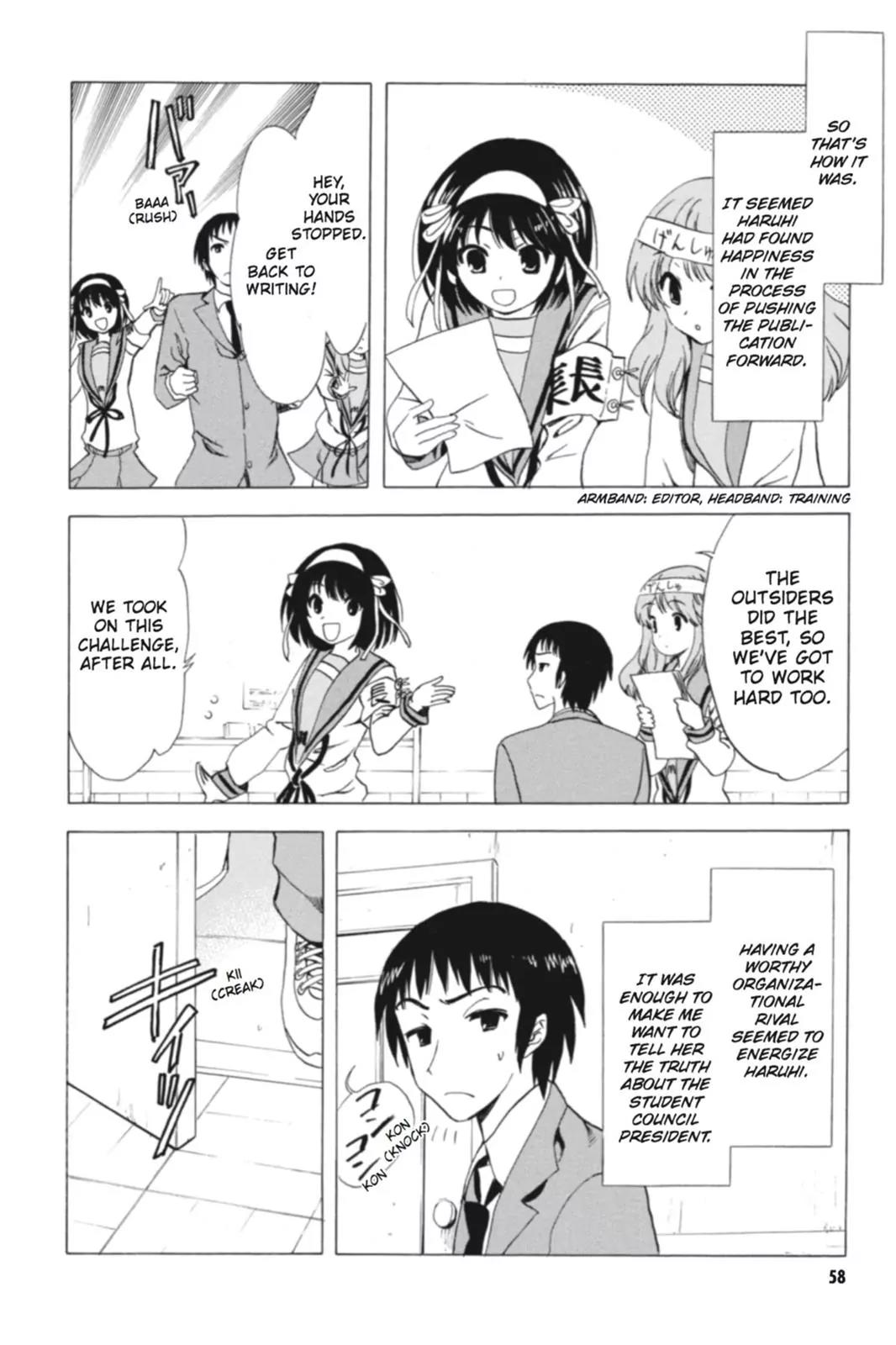 Suzumiya Haruhi no Yuuutsu Chapter 66 page 22 - Chapter 66: Editor in Chief★Full Speed Ahead! IV