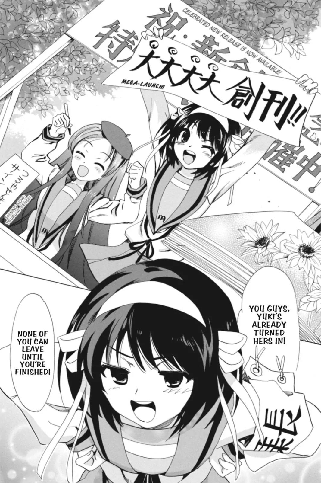 Suzumiya Haruhi no Yuuutsu Chapter 66 page 3 - Chapter 66: Editor in Chief★Full Speed Ahead! IV