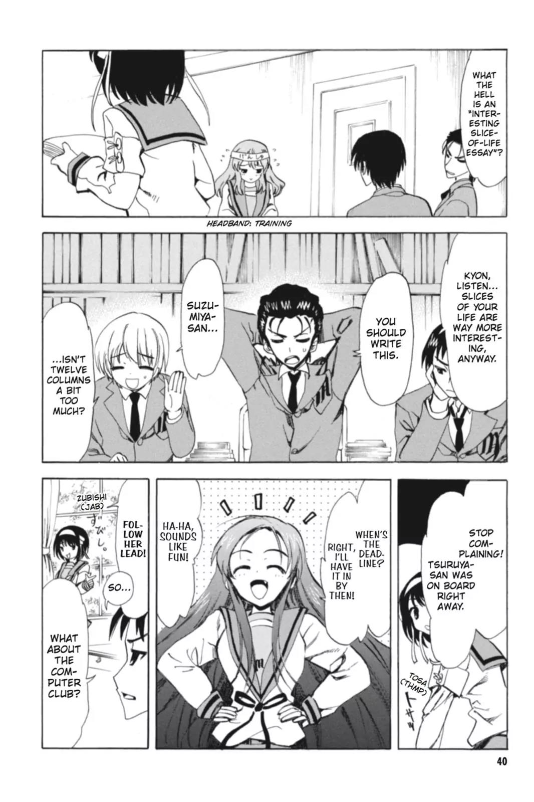 Suzumiya Haruhi no Yuuutsu Chapter 66 page 4 - Chapter 66: Editor in Chief★Full Speed Ahead! IV