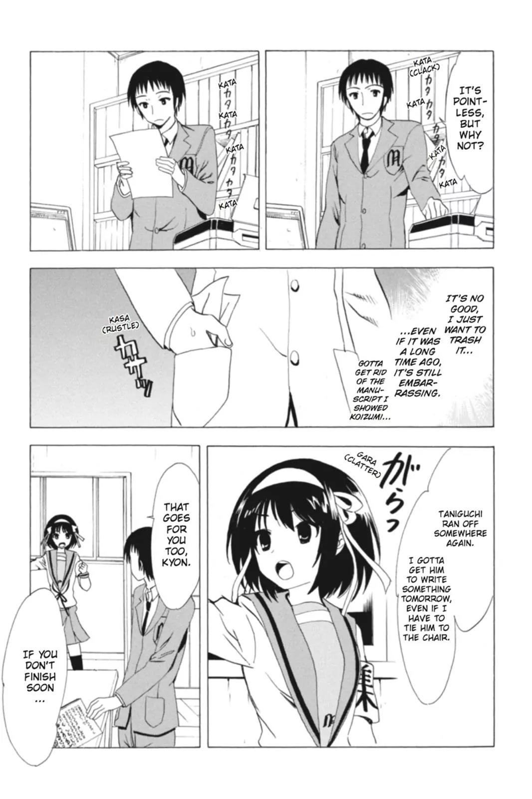 Suzumiya Haruhi no Yuuutsu Chapter 67 page 15 - Chapter 67: Editor in Chief★Full Speed Ahead! V