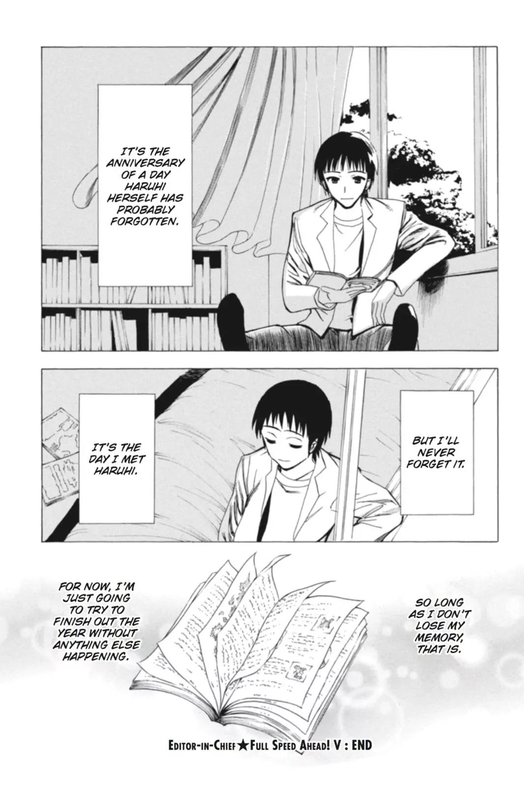 Suzumiya Haruhi no Yuuutsu Chapter 67 page 34 - Chapter 67: Editor in Chief★Full Speed Ahead! V