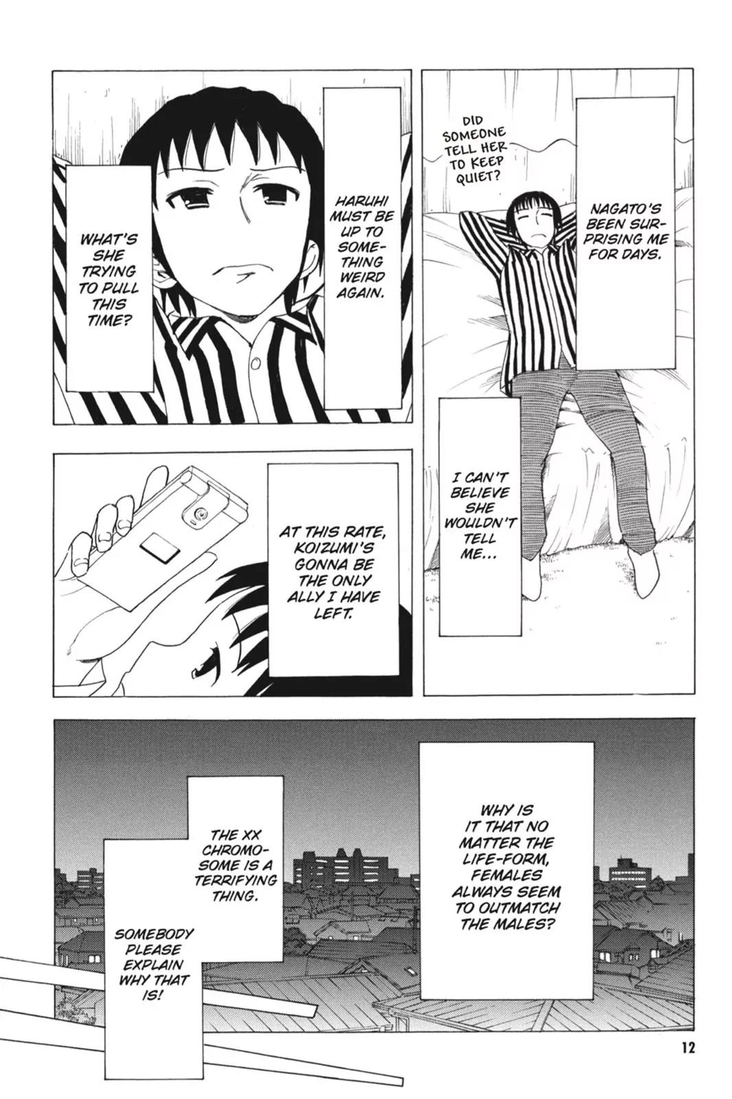 Suzumiya Haruhi no Yuuutsu Chapter 75 page 14 - Chapter 75: The Intrigues of Haruhi Suzumiya VII