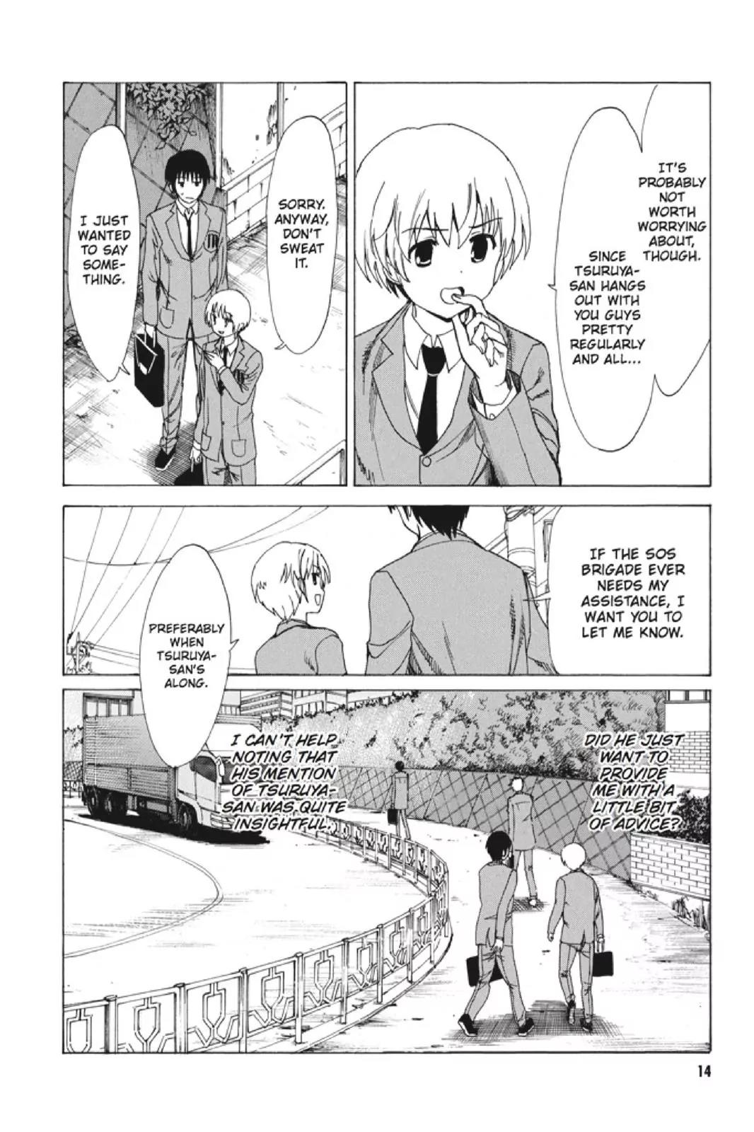 Suzumiya Haruhi no Yuuutsu Chapter 95 page 15 - Chapter 95: The Surprise of Haruhi Suzumiya VII