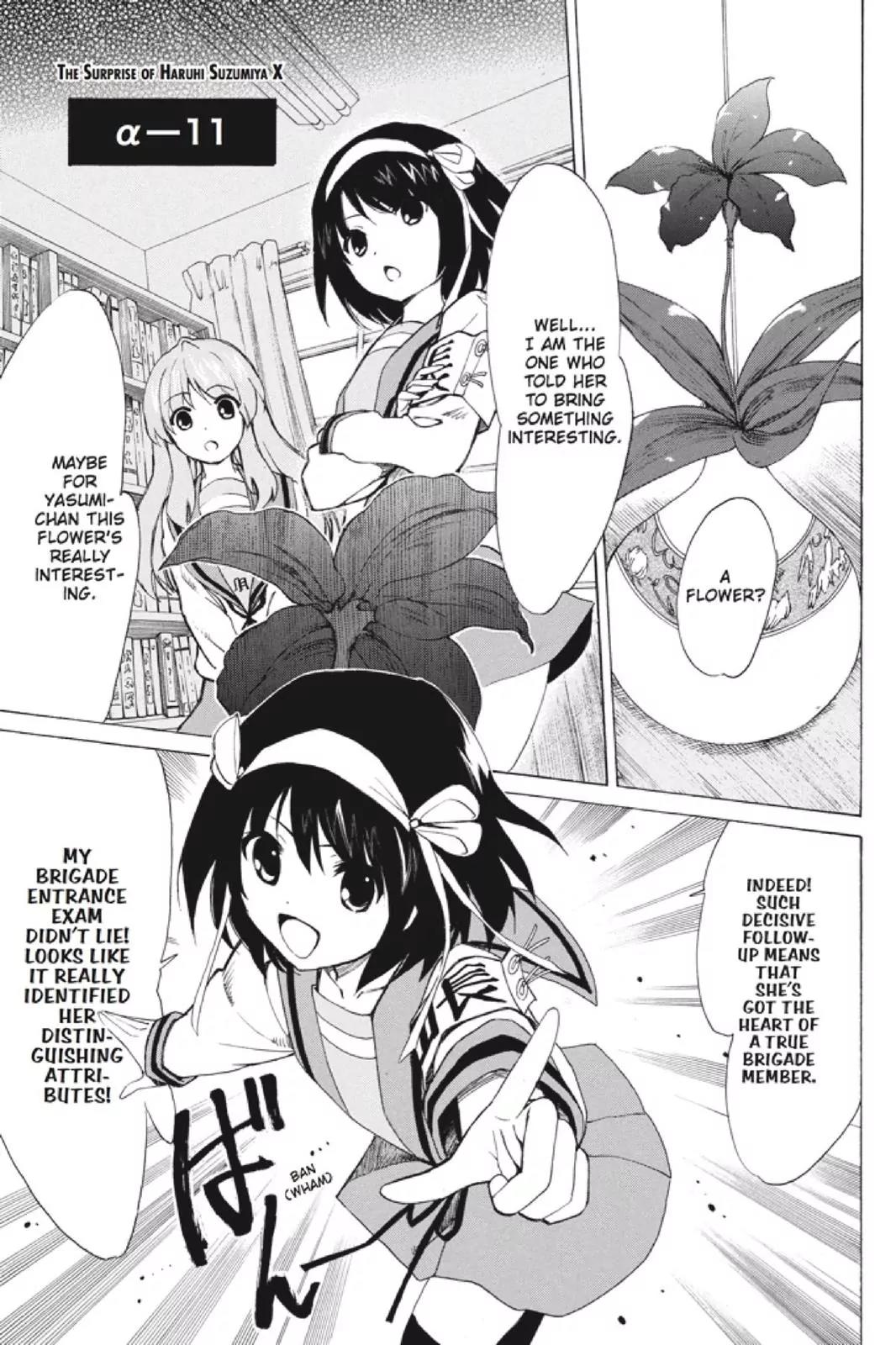 Suzumiya Haruhi no Yuuutsu Chapter 98 page 1 - Chapter 98: The Surprise of Haruhi Suzumiya X