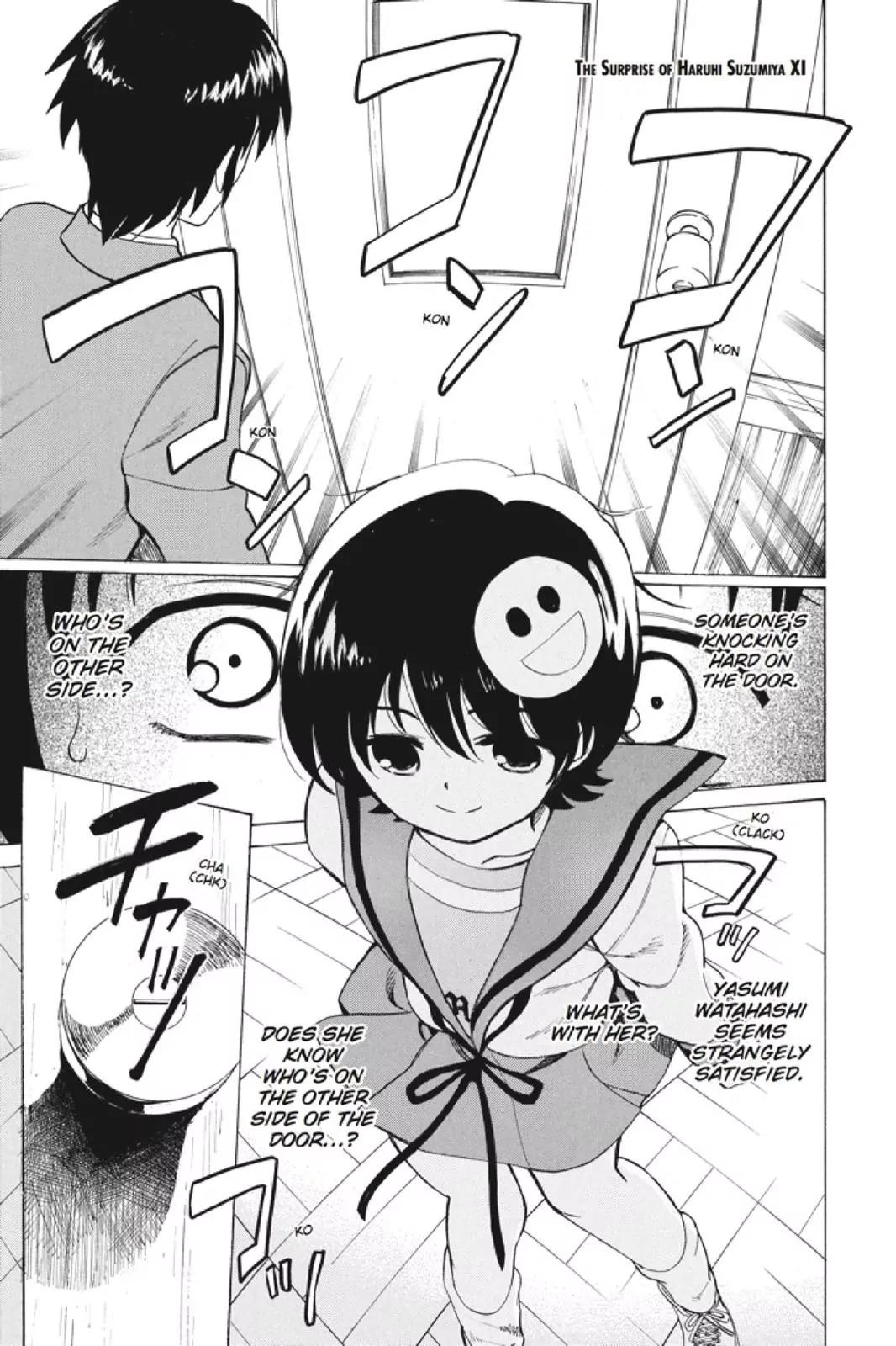 Suzumiya Haruhi no Yuuutsu Chapter 99 page 1 - Chapter 99: The Surprise of Haruhi Suzumiya XI