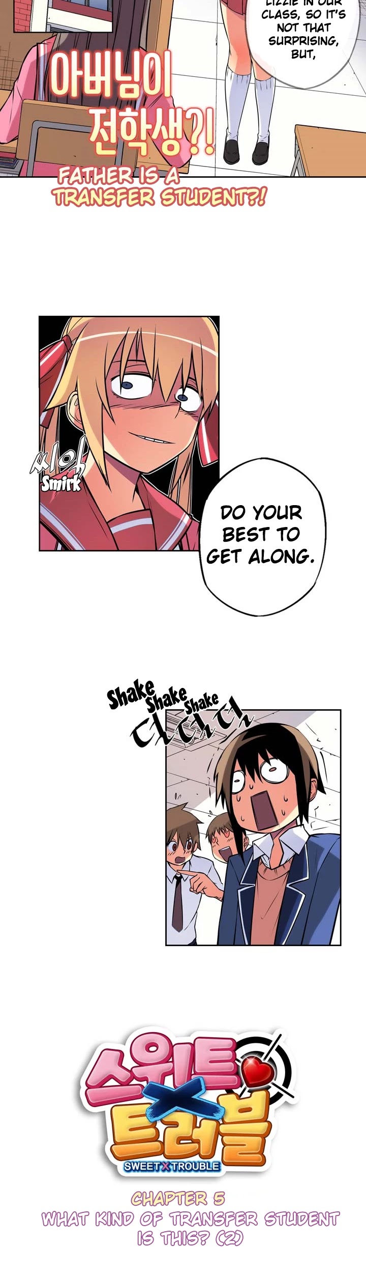 Sweet X Trouble Chapter 5 page 2 - Chapter 5: What Kind Of Transfer Student Is This? (2)
