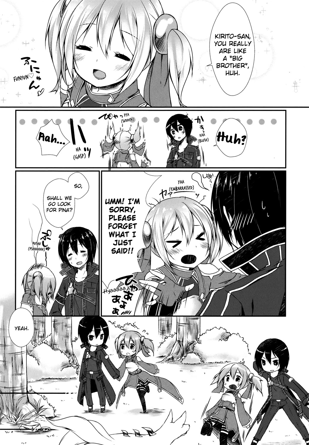 Sword Art Online Comic Anthology Chapter 1.2 page 7 - Vol.1 Chapter 2: The Secret in the Depths of the Forest