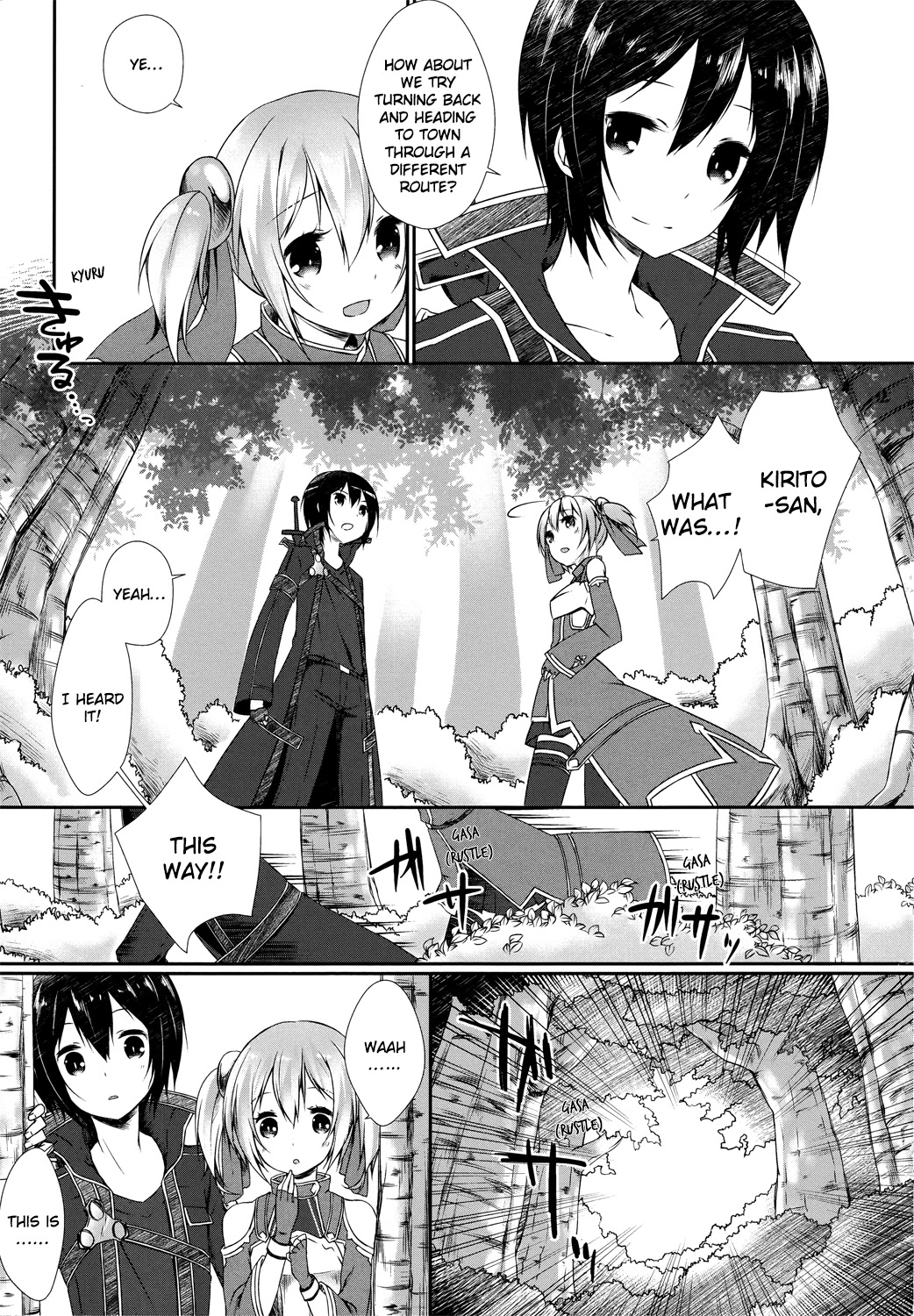 Sword Art Online Comic Anthology Chapter 1.2 page 9 - Vol.1 Chapter 2: The Secret in the Depths of the Forest