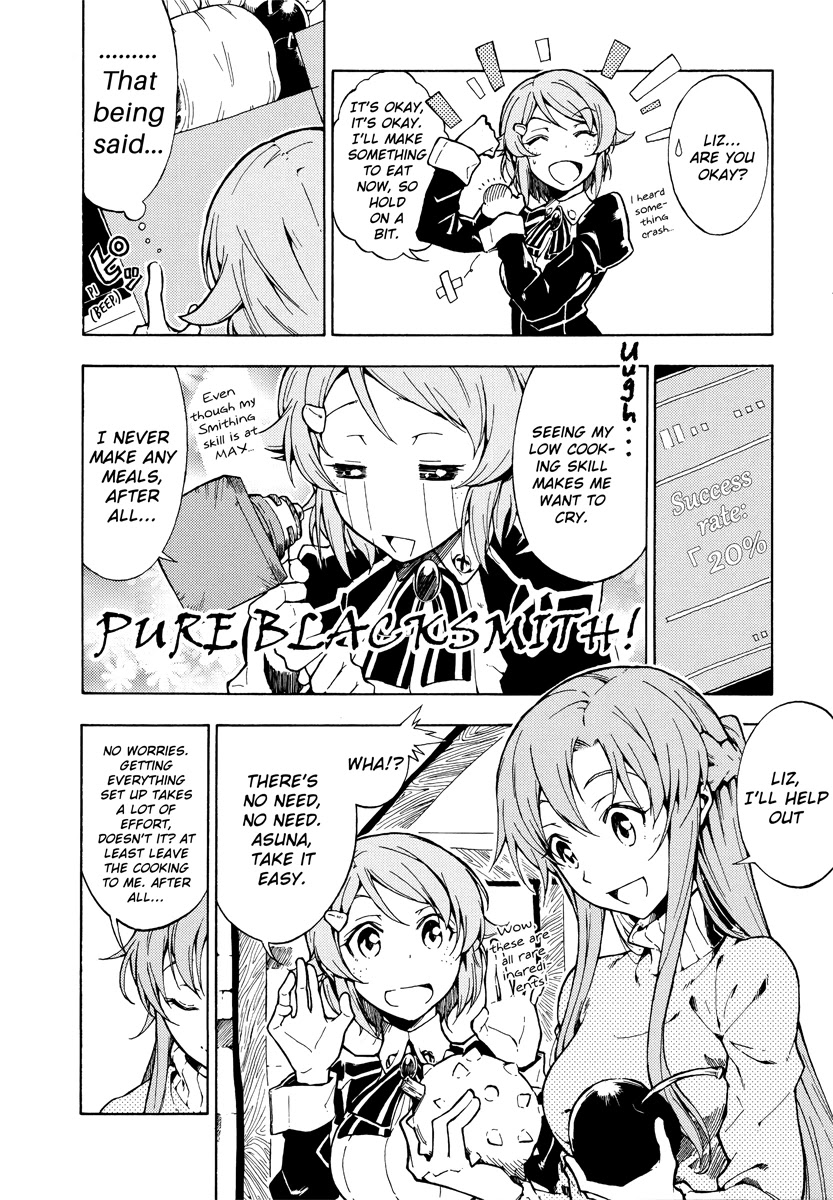 Sword Art Online Comic Anthology Chapter 1.3 page 4 - Vol.1 Chapter 3: Don't Lose, Lisbeth!