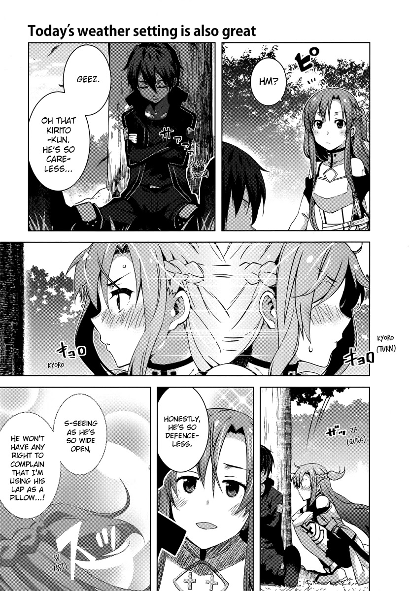 Sword Art Online Comic Anthology Chapter 1.5 page 1 - Vol.1 Chapter 5: Today's Weather Setting is Also Great